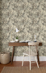 160602WR botanical peel and stick wallpaper office Willow Wood from Surface Style