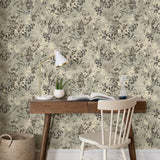 160602WR botanical peel and stick wallpaper office Willow Wood from Surface Style