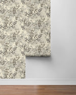160602WR botanical peel and stick wallpaper roll Willow Wood from Surface Style