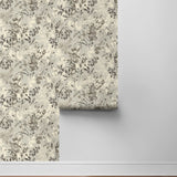 160602WR botanical peel and stick wallpaper roll Willow Wood from Surface Style