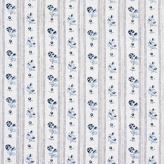 175963 Schumacher Cabanon Floral Stripe Linen Fabric at Say Decor