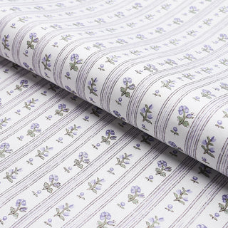 175964 Schumacher Cabanon Floral Stripe Linen Fabric Bolt at Say Decor