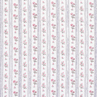 175965 Schumacher Cabanon Floral Stripe Linen Fabric at Say Decor