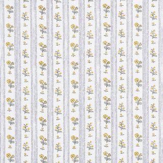 175966 Schumacher Cabanon Floral Stripe Linen Fabric at Say Decor