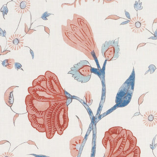 178330 Schumacher Khilana Floral Linen Fabric Detail at Say Decor