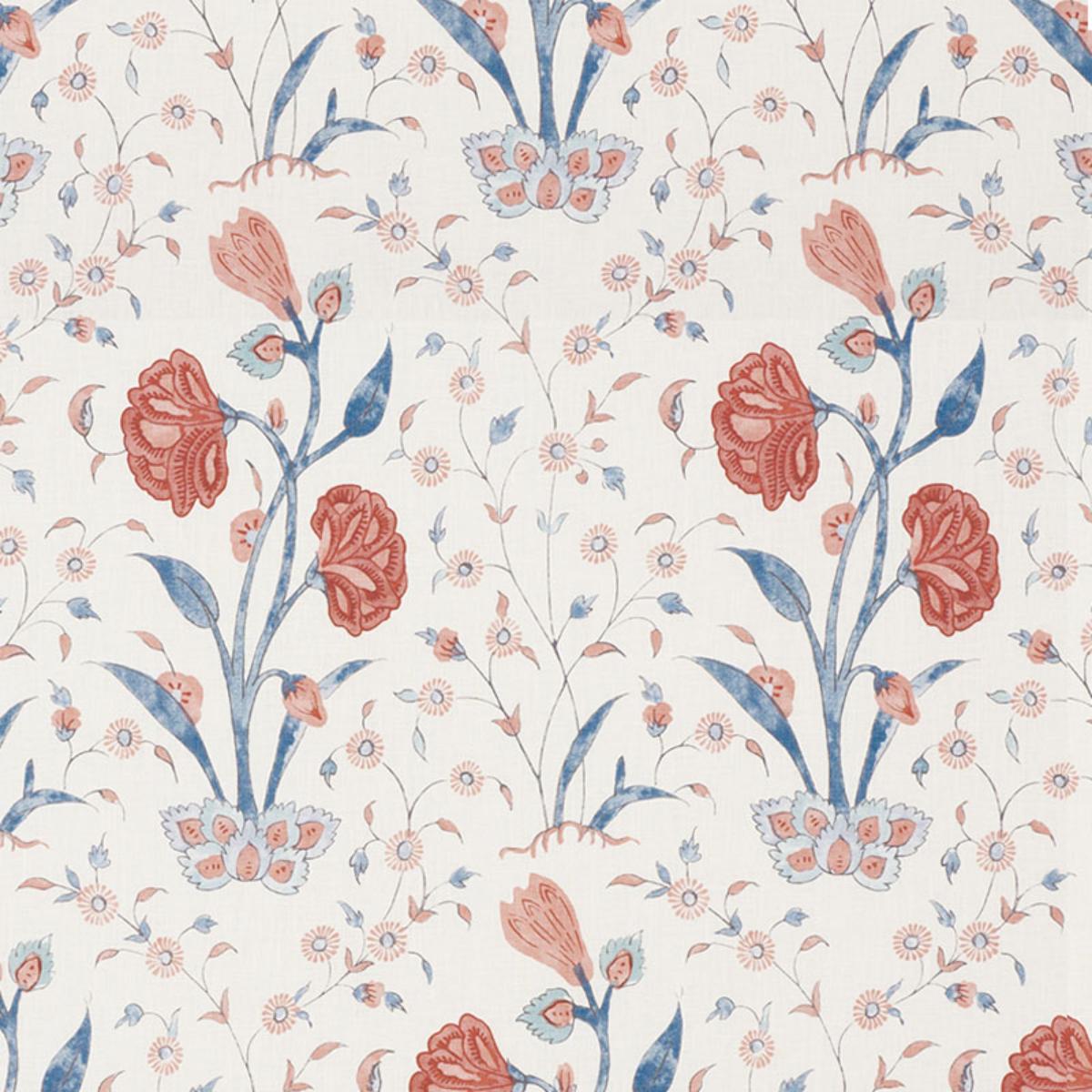 178330 Schumacher Khilana Floral Linen Fabric Scale at Say Decor