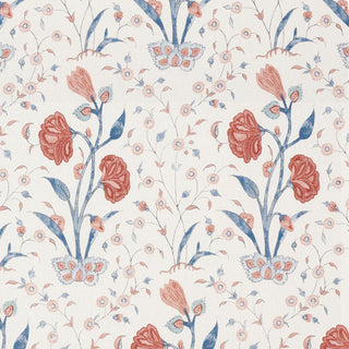 178330 Schumacher Khilana Floral Linen Fabric Scale at Say Decor