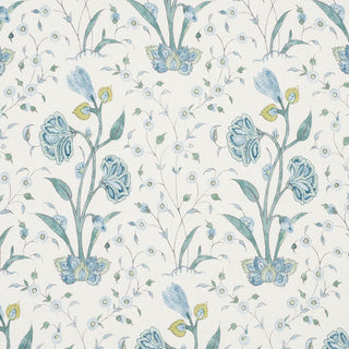 178331 Schumacher Khilana Floral Linen Fabric Scale at Say Decor