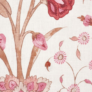 178332 Schumacher Khilana Floral Linen Fabric texture at Say Decor