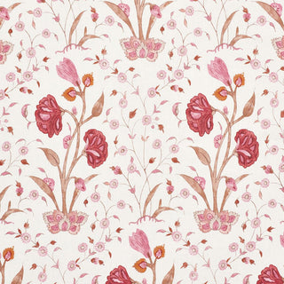 178332 Schumacher Khilana Floral Linen Fabric detail at Say Decor
