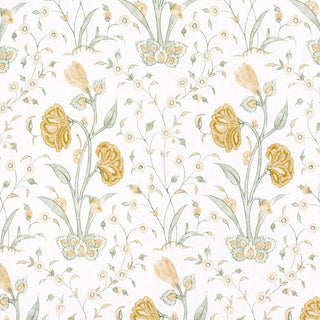 178333 Schumacher Khilana Floral Linen Fabric detail at Say Decor