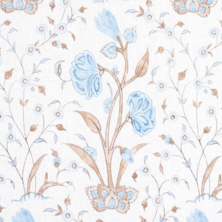 178334 Schumacher Khilana Floral Linen Fabric detail at Say Decor