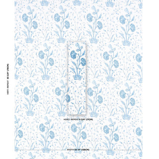 178335 Schumacher Khilana Floral Linen Fabric scale at Say Decor