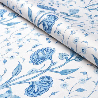 178335 Schumacher Khilana Floral Linen Fabric roll at Say Decor