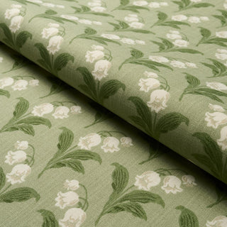 182140 Schumacher Lily Of The Valley Floral Indoor Outdoor Fabric Bolt at Say Decor