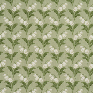 182140 Schumacher Lily Of The Valley Floral Indoor Outdoor Fabric at Say Decor