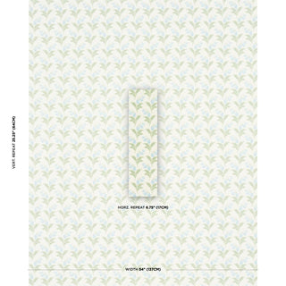 182141 Schumacher Lily Of The Valley Floral Indoor Outdoor Fabric Scale at Say Decor