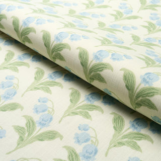 182141 Schumacher Lily Of The Valley Floral Indoor Outdoor Fabric Bolt at Say Decor