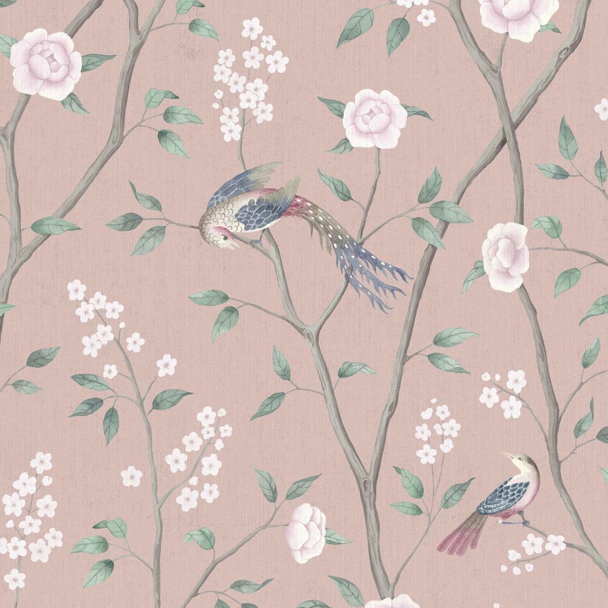 1901 Boråstapeter Paradise Birds Chinoiserie Unpasted Wallpaper at Say Decor