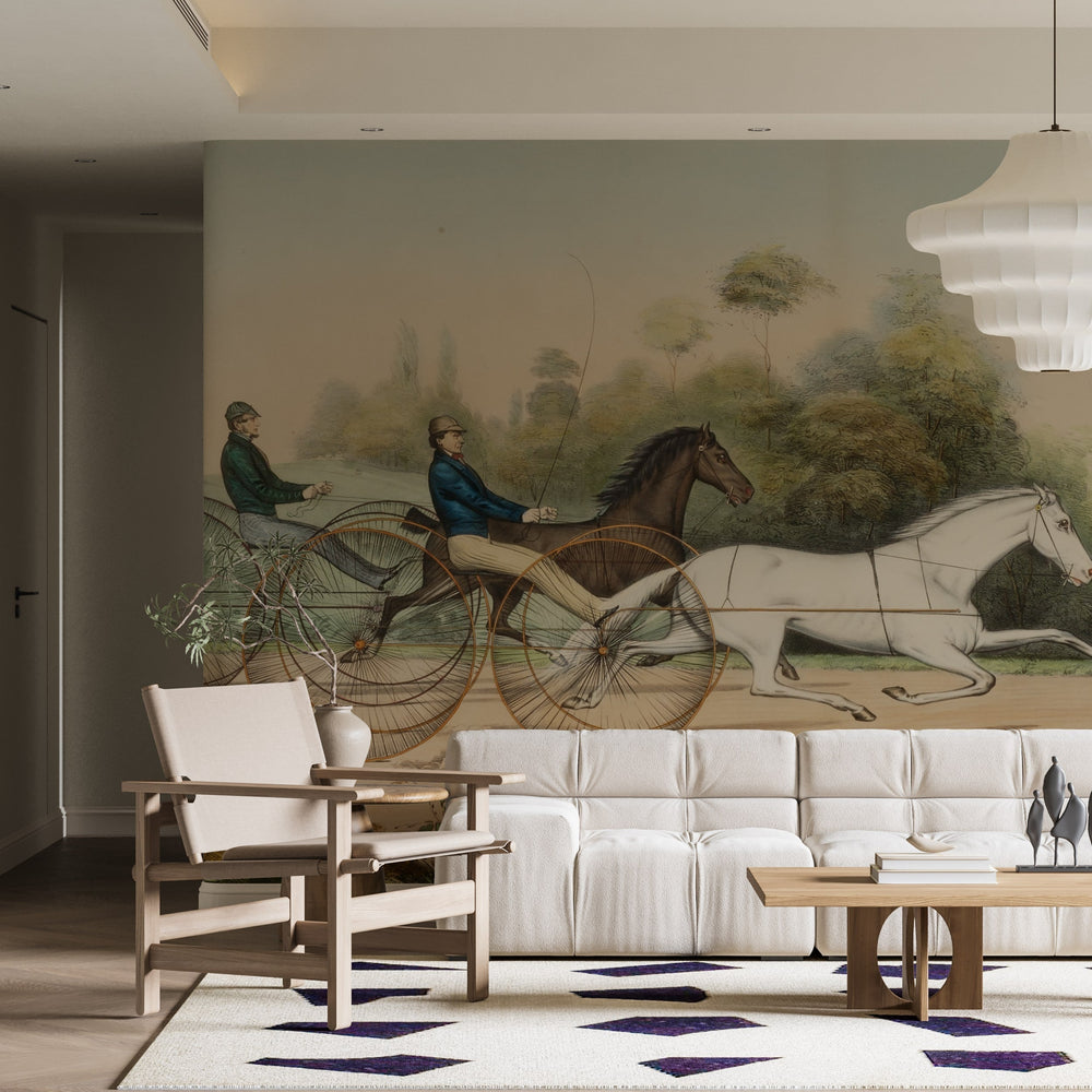 
                  
                    Crawford Horse Race Wall Mural living room from Say Decor
                  
                