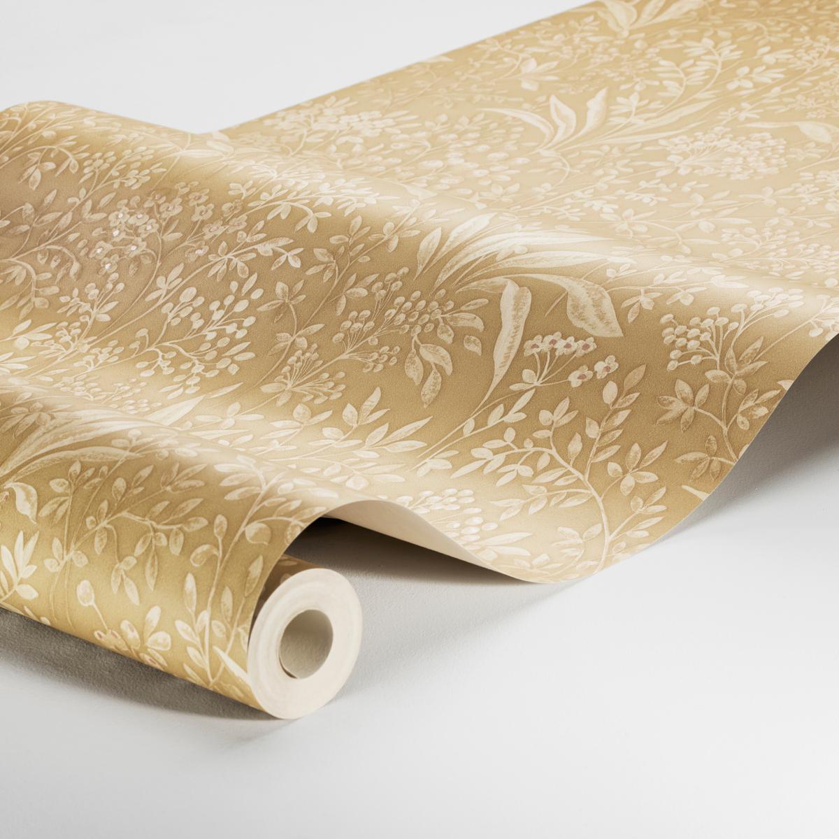 2022 Parchment Boråstapeter Nocturne Botanical Unpasted Wallpaper Roll at Say Decor