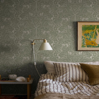 2046 Boråstapeter Sage Under The Elder Tree Animal Unpasted Wallpaper Bedroom at Say Decor