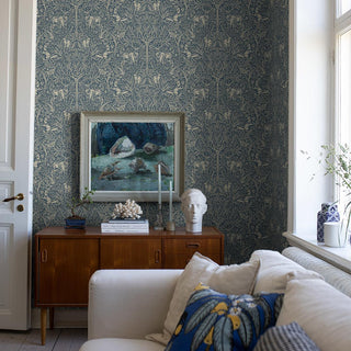 2047 Boråstapeter Midnight Under The Elder Tree Animal Unpasted Wallpaper Living Room at Say Decor
