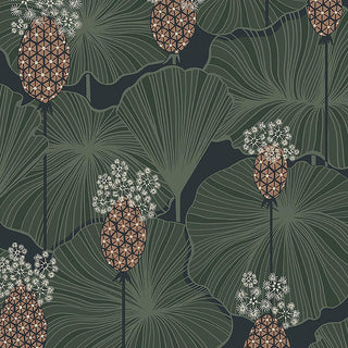 3119 Boråstapeter Umbrella Leaves Botanical Unpasted Wallpaper from Say Decor