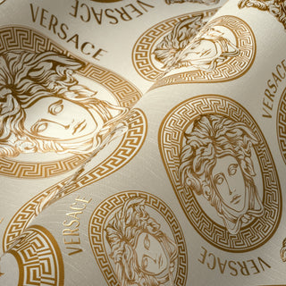 386115X medallion wallpaper accent from Versace