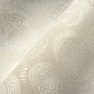386116X medallion wallpaper accent from Versace