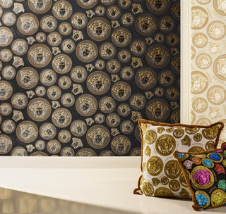 386117X medallion wallpaper decor from Versace