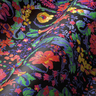 387061X floral wallpaper accent from Versace