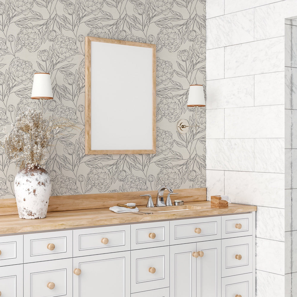 
                  
                    sketched floral peel and stick wallpaper decor from Loomwell Home Goods
                  
                