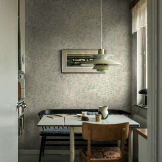 4179 Sand Boråstapeter Flora Unpasted Wallpaper Dining Room at Say Decor