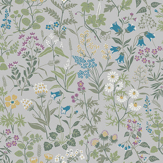 4182 Grey Boråstapeter Flora Unpasted Wallpaper at Say Decor
