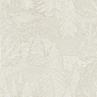 4703 Boråstapeter Ivory Northern Forest Unpasted Wallpaper at Say Decor