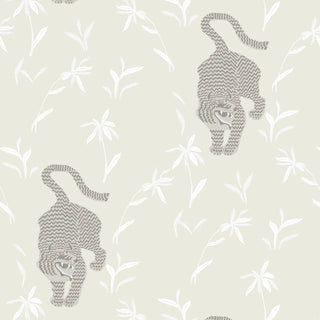 Mitchell Black Stalking Tiger Animal Wallpaper in shade Moon at Say Decor