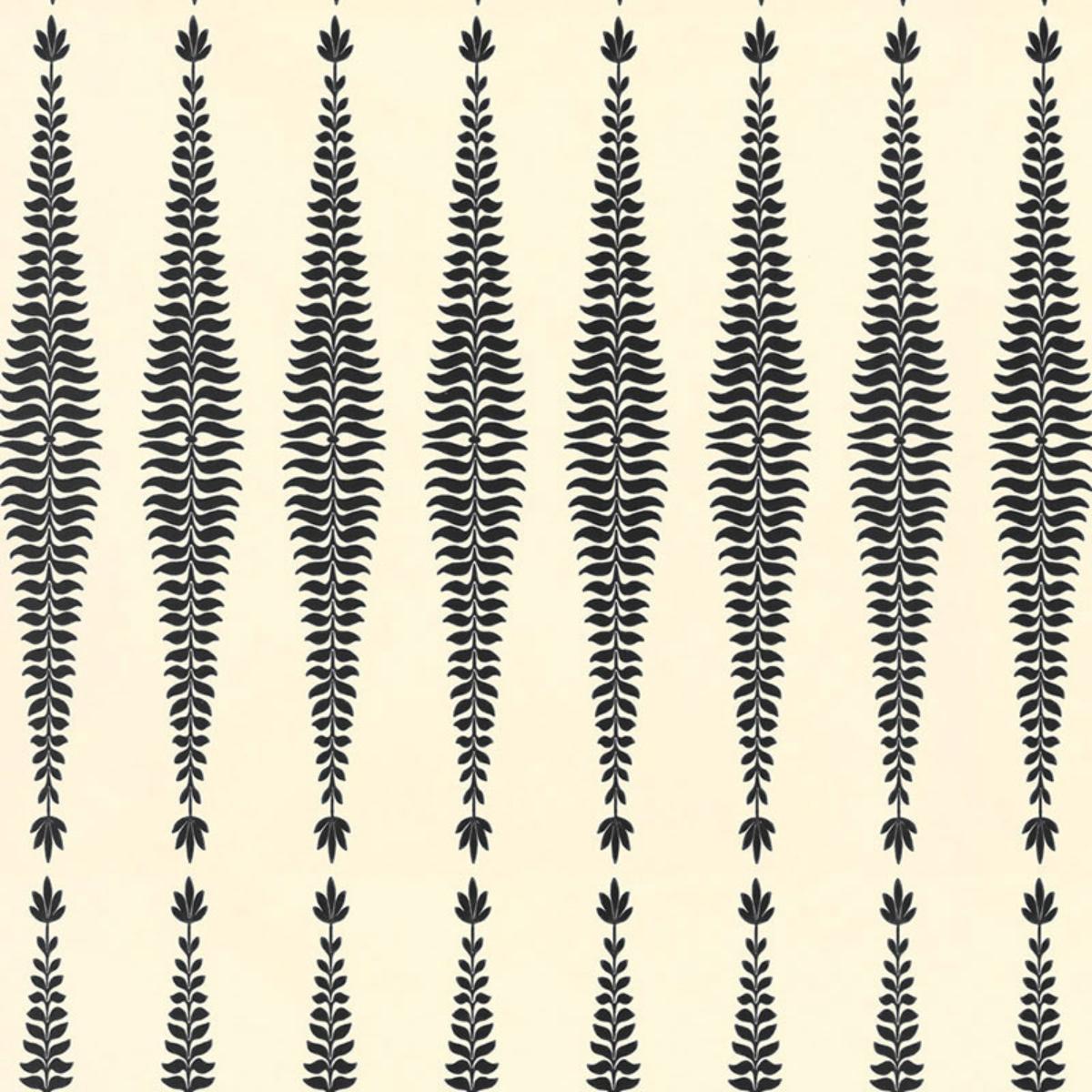 5005070 Schumacher Noir Fern Tree Unpasted Wallpaper at Say Decor