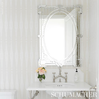 5005071 Schumacher Bone Fern Tree Unpasted Wallpaper Bathroom at Say Decor