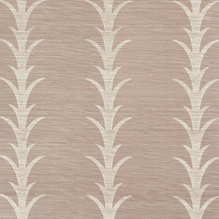 5006055 Schumacher Haze Acanthus Stripe Sisal Grasscloth Unpasted Wallpaper from Say Decor