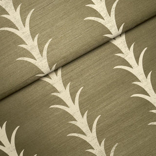5006057 Schumacher Juniper Acanthus Stripe Sisal Grasscloth Unpasted Wallpaper Roll from Say Decor
