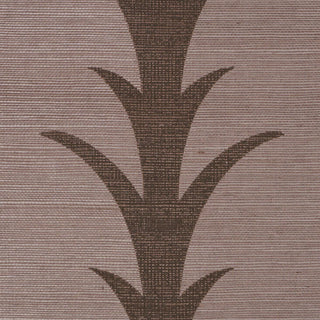 5006059 Schumacher Rose Antique Acanthus Stripe Sisal Grasscloth Unpasted Wallpaper Detail from Say Decor