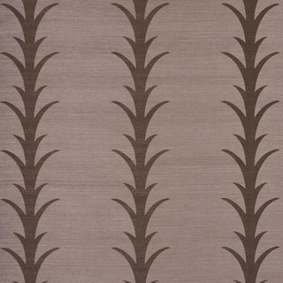 5006059 Schumacher Rose Antique Acanthus Stripe Sisal Grasscloth Unpasted Wallpaper from Say Decor