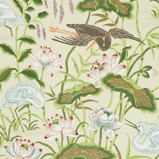 5008431 Schumacher Lotus Garden Unpasted Wallpaper at Say Decor
