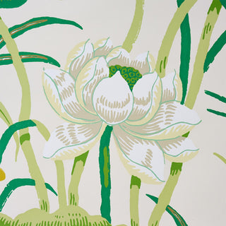 5008433 Schumacher Lotus Garden Unpasted Wallpaper Detail at Say Decor