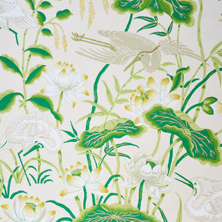 5008433 Schumacher Lotus Garden Unpasted Wallpaper at Say Decor