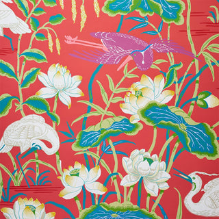 5008434 Schumacher Lotus Garden Unpasted Wallpaper at Say Decor