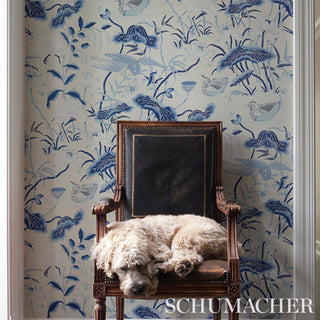5008435 Schumacher Lotus Garden Unpasted Wallpaper entry at Say Decor