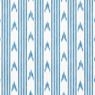 5009220 Schumacher Indigo Santa Barbara Ikat Striped Unpasted Wallpaper at Say Decor