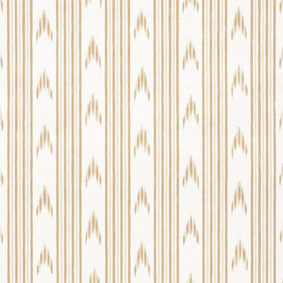 5009222 Schumacher Neutral Santa Barbara Ikat Striped Unpasted Wallpaper at Say Decor